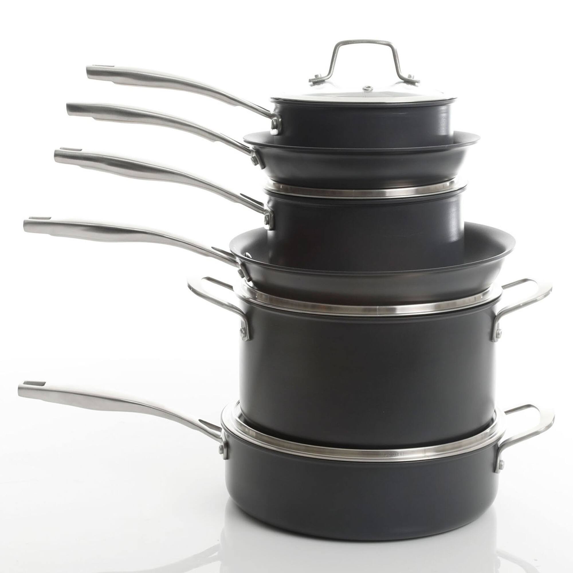 Kenmore® Pro Arbor Heights 10-Piece Black Nonstick Aluminum Cookware Set